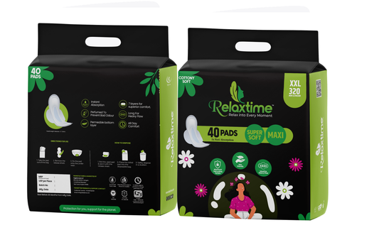 Relax Time Green Jumbo Pack Teen Sanitary Pads For Girl